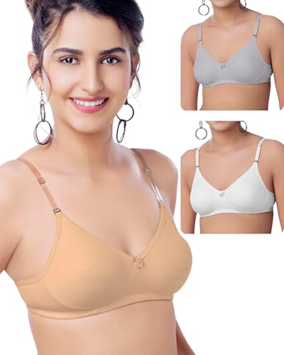 Image of Brida Breathable Cotton Non-Padded Transparent Bra - Comfortable, Stylish, and Lightweight Lingerie for Women - Monica