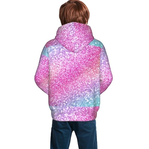 Fun Rainbow Pink Kid Hoodies Boys Sweatshirts Girls Pullover with Pocket4