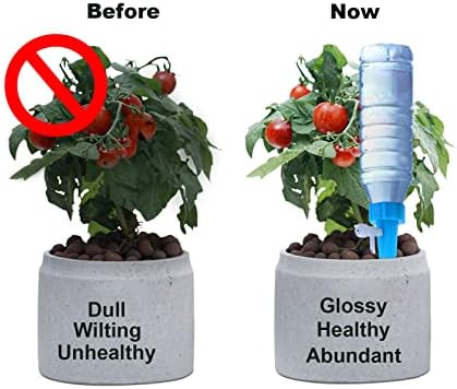 TSHAOUN 20 Pieces Automatic Plant Watering Spike with Slow Release Control Valve Switch Bottle Drip Irrigation System, Vacation Adjustable Self Watering Devices for Garden Indoor Plants (20 Pieces)