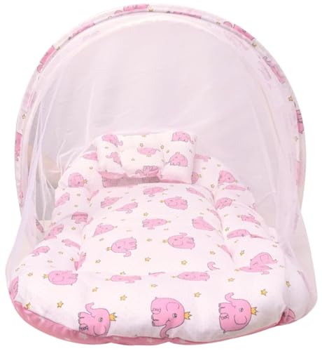 Image of Mommers Infants Mosquito Net Breathable Netting for Safe Sleep and Insect Protection I Pink