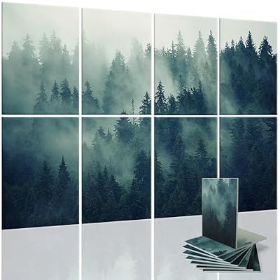 Art3d Soundproof Wall Panels 48x32, 8-Pack Acoustic Wall Art Panels, Sound Absorbing Decorative Wall Panels for Living Room, Bedroom, Kitchen, Studio, Polyester UV Print