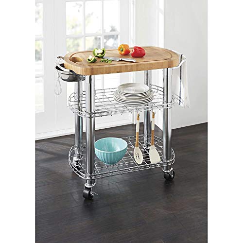 Member's Mark Bamboo Prep Table Kitchen Island | Grill Station