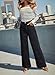 Dokotoo Womens Casual High Waisted Jeans for Women Straight Wide Leg Loose Stretch Denim Pants Black Size 6