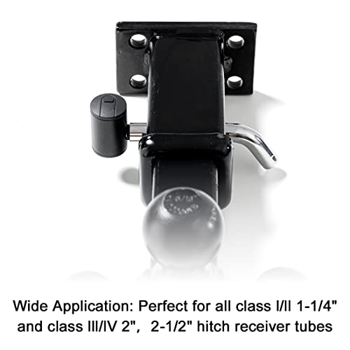 Czc Auto Hitch Receiver Pin Lock, Right Angle 1/2" And 5/8" Dual Pins For Class I Ii Iii Iv 1-1/4" 2" And 2-1/2" Receiver, Compatible With Bike Rack Tray Ball Tow Rope For Trailer Truck Car Boat #TOP5