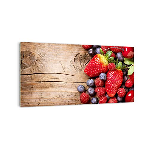 Küchenrückwand 'Leckere Beeren' in div. Größen, Glas-Rückwand, Wandpaneele, Spritzschutz & Fliesenspiegel