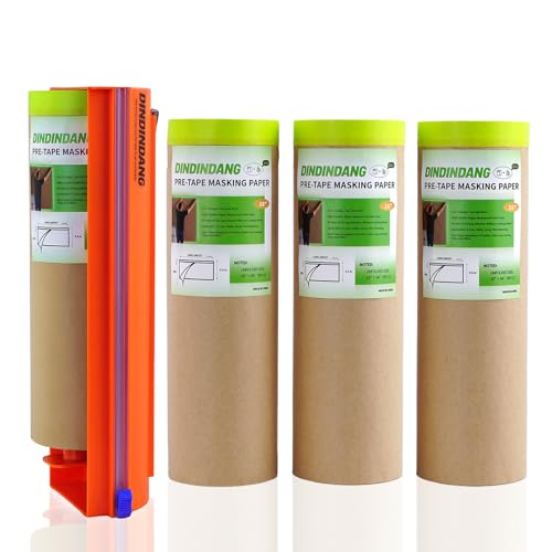 Pre-taped Masking Paper for Painting (Dispenser Included)