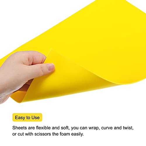 Image of uxcell EVA Foam Sheets Yellow 12 Inch x 9 Inch 2mm Thickness for Crafts DIY Pack of 30