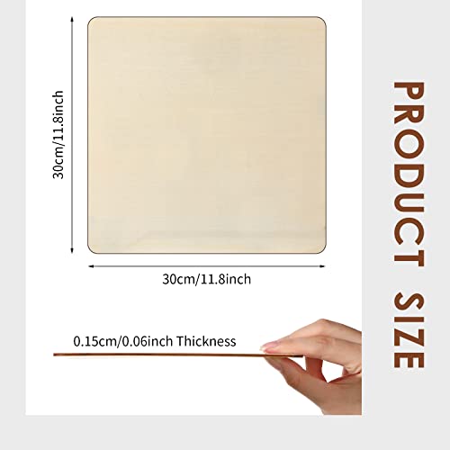 48 Pack Balsa Wood Sheet 12 x 12 x 1/16 Inch Sheets Engraving Unfinished Thick Wood Boards for Crafts House Aircraft Ship Boat Architectural Models DIY Projects
