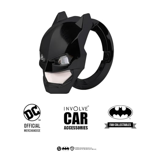 Image of Involve DC Batman Car Start Push Button Cover - Black | Universal Ignition Protective Cover | Anti-Scratch Decorative Ring | Official DC Licensed Merchandise | Batman car Accessories