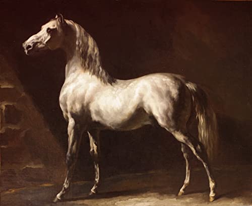 Tableaux Graffiti Art Mural Cheval Arabe par Géricault, Impression Moderne 60x90cm