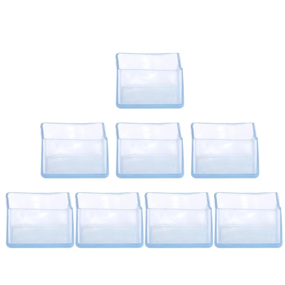 8 Tapas de PVC Transparentes for Patas de Mesa, Protectores de Suelo deslizantes for Muebles, reducen el Ruido.