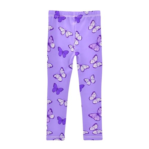 Girls' Leggings Butterfly Purple Kids Yoga Tights Pants 1 Pack 23032622