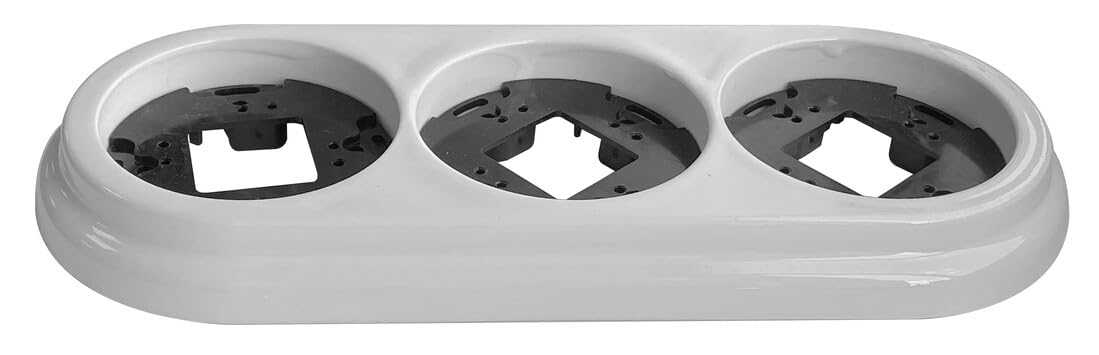 Cadre 3 éléments porcelaine blanche pour rénover un salon style rétro chic