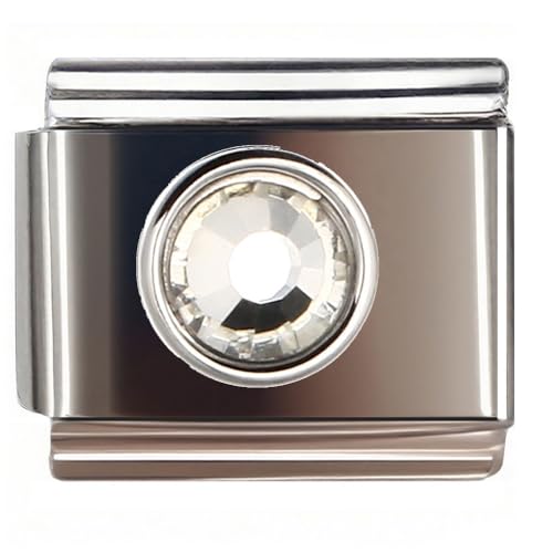 NOOFNO Italian Bracelet Charm,9mm,April,Birthday & Date > Birth Stone - Simple