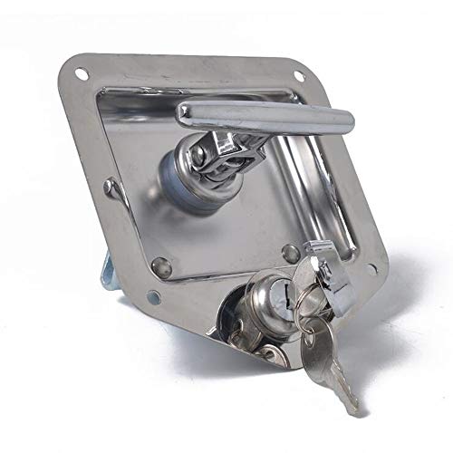 Cerradura en T de acero inoxidable antirrobo para remolques y caravanas