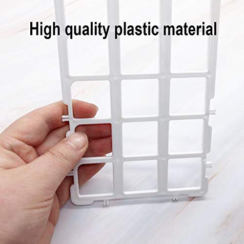 Luckkyme Plastic Test Tube Rack 2 Pack 24 Holes Lab Test Tube Rack Holder for 25mm and Below The Test Tubes, Detachable, White - Thumbnail 3