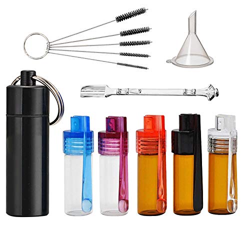 Snuff Kit with Snuff Bullet,Snuff Spoon,Mini Funnel,Cleaning Brush (Black,6 Pack) Snuff Kit with Snuff Bullet,Snuff Spoon,Mini Funnel,Cleaning Brush (Black,6 Pack)