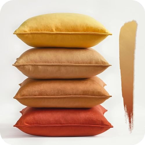 Topfinel Yellow Cushion Covers 45cm x 45cm Summer Sofa Colorful C...