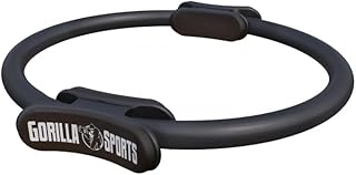 GORILLA SPORTS® Pilates Ring - 14 inch / 36 cm, Double Handle, Non-Slip, Padded Grips, in 3 Colours - Magic Circle, Fitness, Core, Exercise Resistance Training, Yoga, Toning Thighs, Abs, Legs, Arms