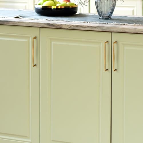 Image of Ravinte Brushed Brass Cabinet Handles Solid Handles,7-1 /2 Inch,5 Pack