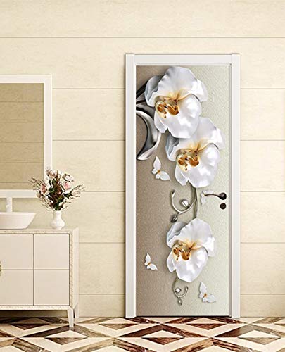 ChezMax Adesivos 3D impermeáveis para porta, mural de porta, autoadesivo, papel de parede, adesivo d