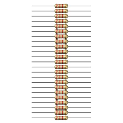 Image of 2.2k Ohm Resistor 1 /4W 5% Tolerance, Pack of 100 (2.2k Ohm)