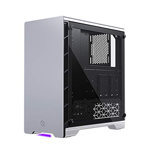 Metallic Gear (Mg-Ne510_Sr02) Neo V2 Atx Case, Compact Chassis, Sand Blasted Aluminum, Dual Tempered Glass Panels, Silver #TOP1