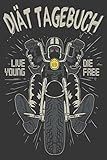  Diät Tagebuch: Sport und Fitness Abnehmbuch für den Mann. Abnehmtagebuch zum ausfüllen um sich selbst zu motivieren und um seine Erfolge zu sehen / Biker Motorrrad Rocker