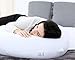 Marine Moon Pregnancy Pillow C Shaped, Pregnancy Body Pillow and Maternity Pillow for Sleeping with 100% Cotton Cover
