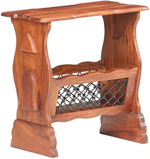 Magazine Rack, File Holder Organiser, Side Table, Coffee Table, Office, Living Room,Bedroom 50x30x53 cm Solid Acacia Wood