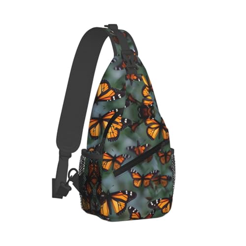 Mochila de bandolera con estampado de mariposas miniatura 2