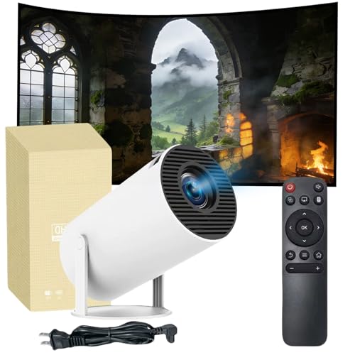 Mini proiettore 4K HD con WiFi e Bluetooth, correzione trapezoidale automatica per Home Theater