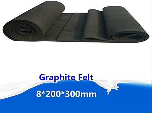 Ochoos Carbon Graphite Felt PAN-Based PANCF8200300, Soft Graphite Felt for Heat Treatment, (Size: 200x300x8mm 1pc)