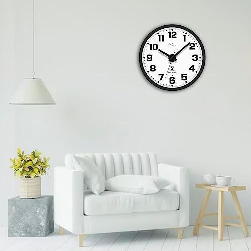 Wallarge Atomic Wall Clock With Light - 12 Inch Silent Wall Clock Battery Operated, Auto Dst #TOP6