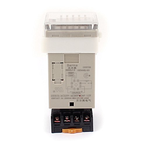 Relé de retardo digital DH48J-8 de 24V DC con enchufe de 8 terminales 3