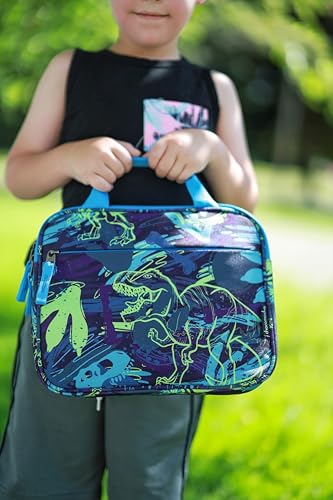 Image of Choco Mocha Kids Tablet Bag Fire HD 8 10 Tablet Carrying Case, Kids Tablet Sleeve for iPad & Kindle Edition & Chromebook 12.5 Inch,Dinosaur Blue