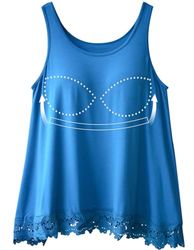 Image of Camisoles for Women with Built in Bra Adjustable Strap Tank Tops Cami Sleeveless Summer Tops for Workout Sleeping Traveling