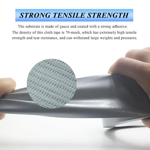 2 Pack Duct Tape Heavy Duty, Waterproof, Heat Resistant, Strong Adhesive Packaging Tape for HVAC, Home Improvement, Outdoor, Packing Boxes, Pipe Insulation, Window Sealing (21 Yards x 2 Inch)