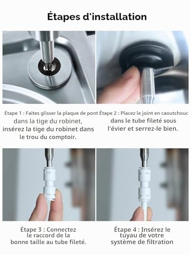 Robinet en acier inoxydable SUS304 premium pour purification d'eau pure