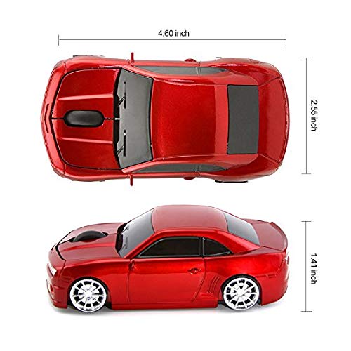 Image of Jinfili Car Shape Wireless Mouse Ergonomic Optical Mice USB Receiver 3D 2.4GHz 1600DPI for PC Laptop Computer