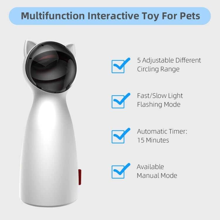 Cat Toys Interactive Electronic, Automatic Cat Toys for Indoor Cats, Kitten Toys for Trainning Exercise USB Charging 360 Degree Rotation 2 Different Sports Modes Irregular Running