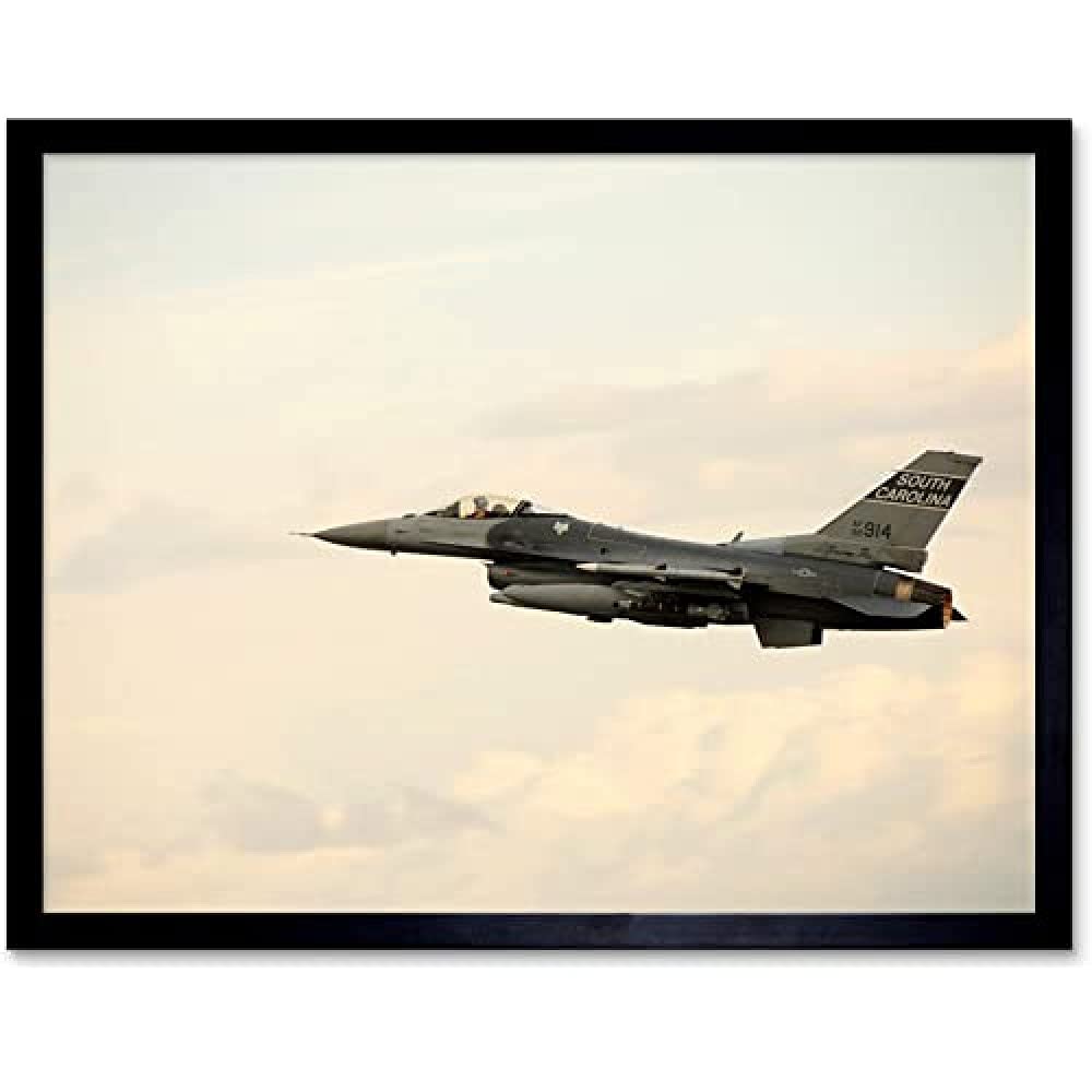 Miltary USA USAF Air Force F-16C Fighter Jet Photo Unframed Wall Art Print Poster Home Decor Premium