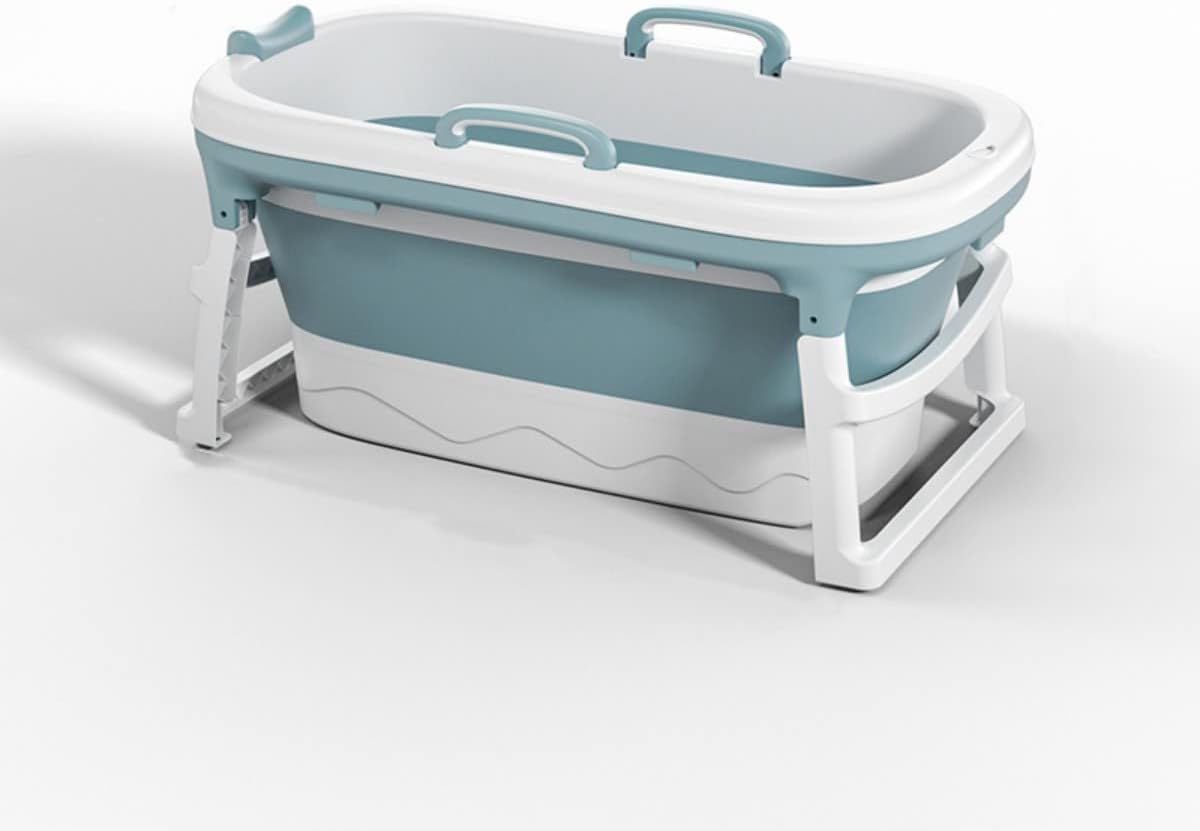 MASTON Freestanding Bathtub Foldable Bathtub Children Shower Tray Play Home Portable Children's Bathtub 115 * 62 * 52cm (S-blue)
