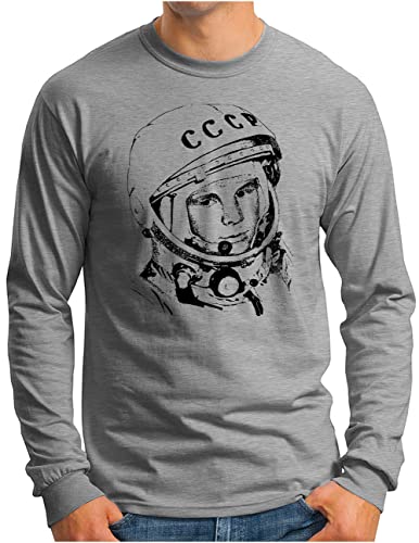 T-shirt manches longues homme pour passionné d'espace et look vintage URSS