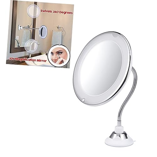 Miroir de maquillage ventouse réglable VICASKY avec éclairage miroir grossissant orientable - 8