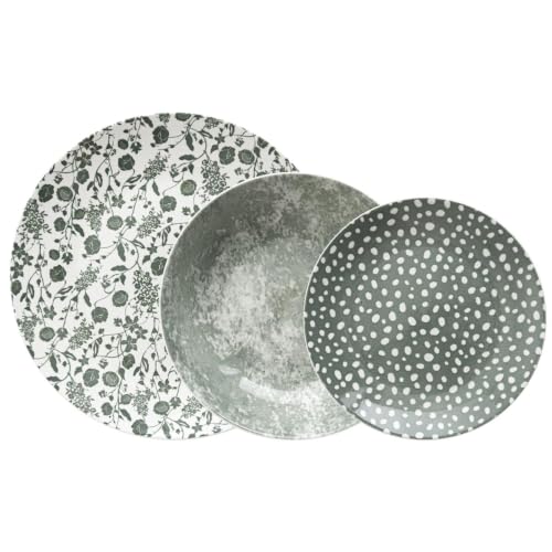 Bidasoa Aquilea Next Vajilla Porcelana Verde, 12 Piezas, 4 Personas Bidasoa Aquilea Next Vajilla Porcelana Verde, 12 Piezas, 4 Personas