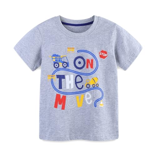 Image of HILEELANG Toddler Boy Summer Short Clothes Sets Cotton Crewneck Tees Shorts Pocket Adjustable Knite Shorts Playwear Sets