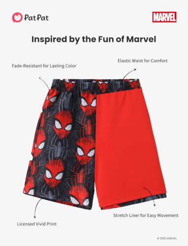Image of Disney Stitch Spiderman Star Wars Cars Toy Story Mickey Boy Swim Trunks UPF50+Swim Shorts Compression Liner & Quick-Dry 6M-9Y