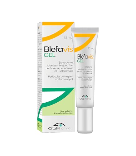 Blefavis Gel pulizia zona perioculare - Gel detergente occhi 15 ml - Blefarite, ghiandole di Meibomio, pulizia quotidiana delle palpebre, pH isolacrimale