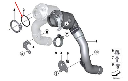 Preisvergleich Produktbild GTV INVESTMENT 6 F12 Auspuffrohrdichtung 18307553601 7553601